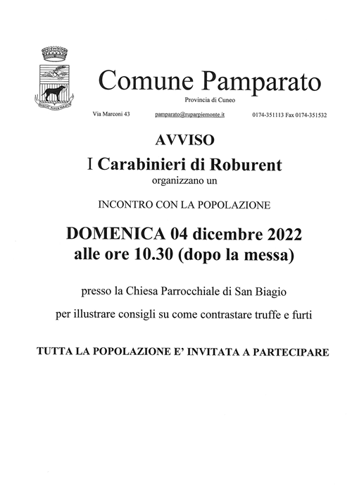 Incontro con i Carabinieri - 04.12.2022